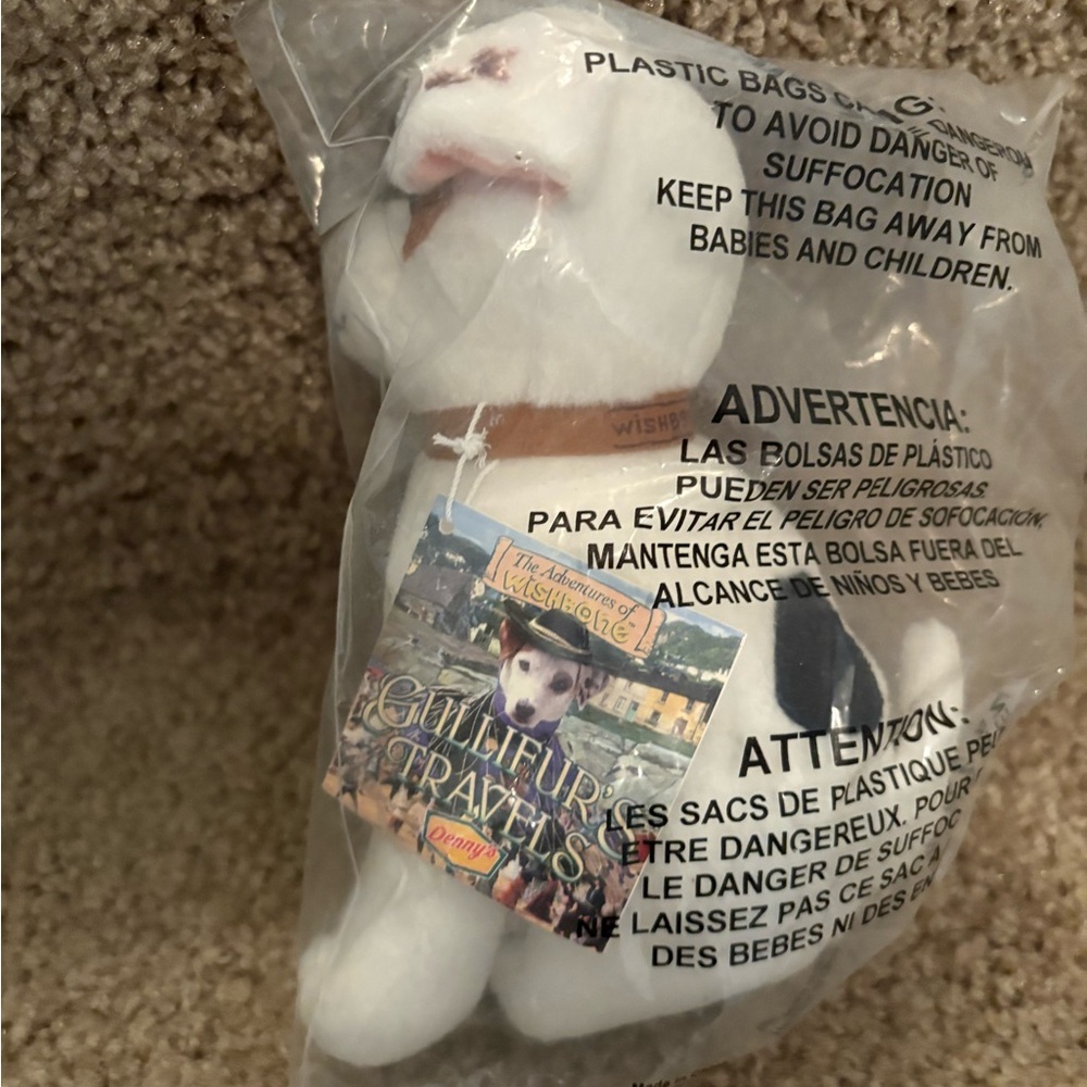 1999 Dennys Gullifur's Travels Dog Plush Stuffed Animal Jack Russell Wishbone - Picture 3 of 3